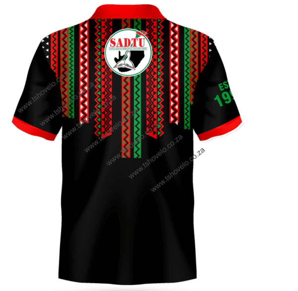 SADTU Black Golf Shirt Regalia BACK VIEW